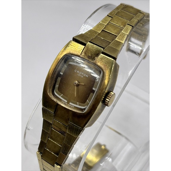 Croton Vintage Women's Mechanical Swiss Made Watch Gold Tone- Working - Picture 3 of 9